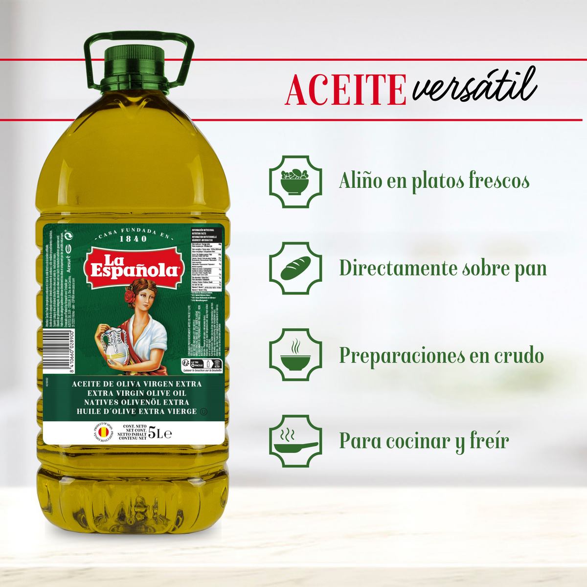 Aceite de Oliva Virgen Extra La Española Selección Mediterránea 5L