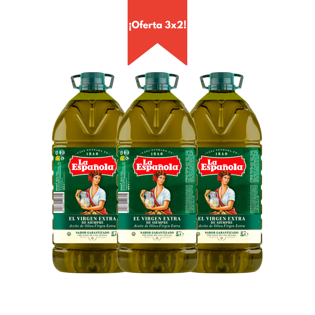 3x2 Aceite de Oliva Virgen Extra La Española en Garrafa de 5L