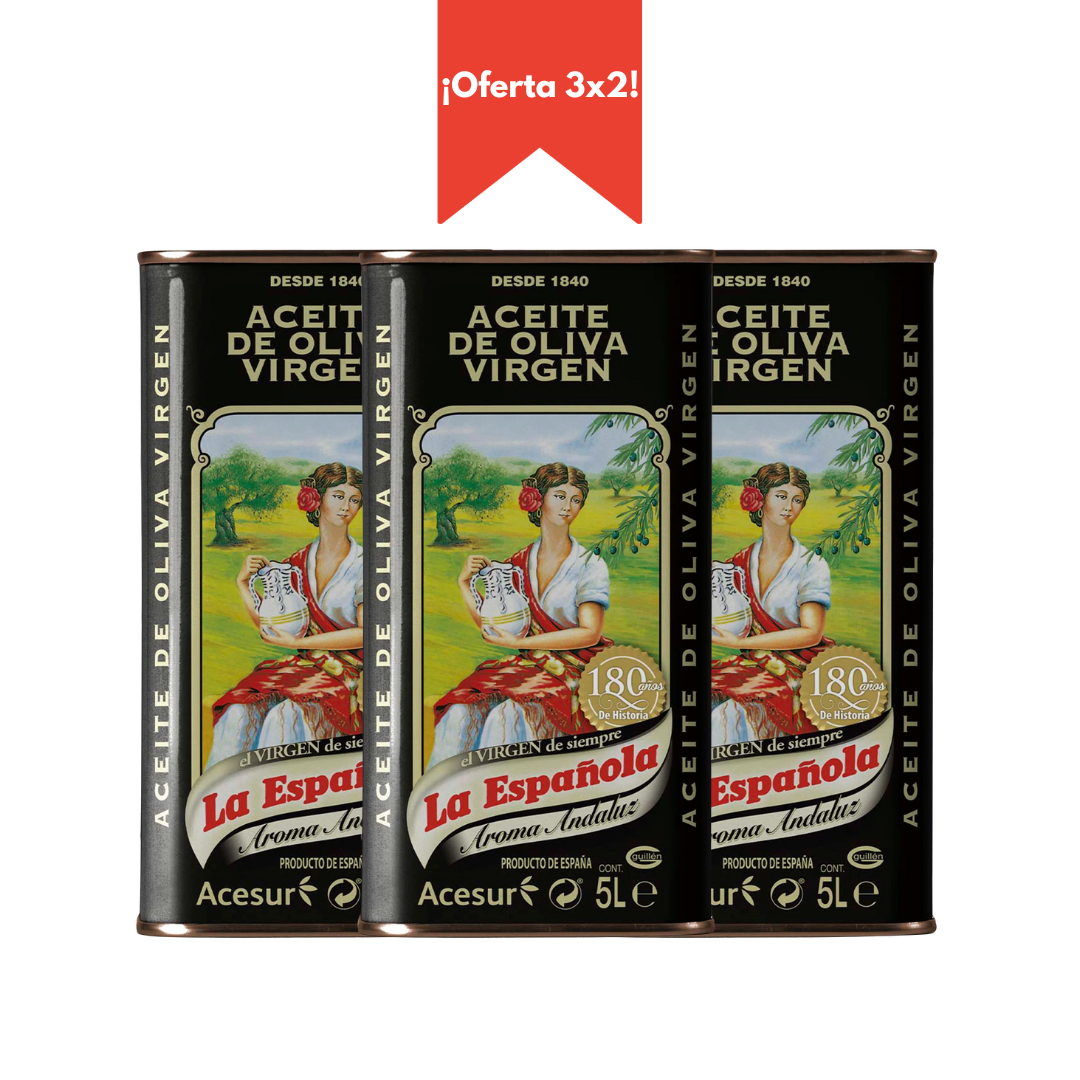 3x2 Aceite de Oliva Virgen Aroma Andaluz La Española en Lata 5L